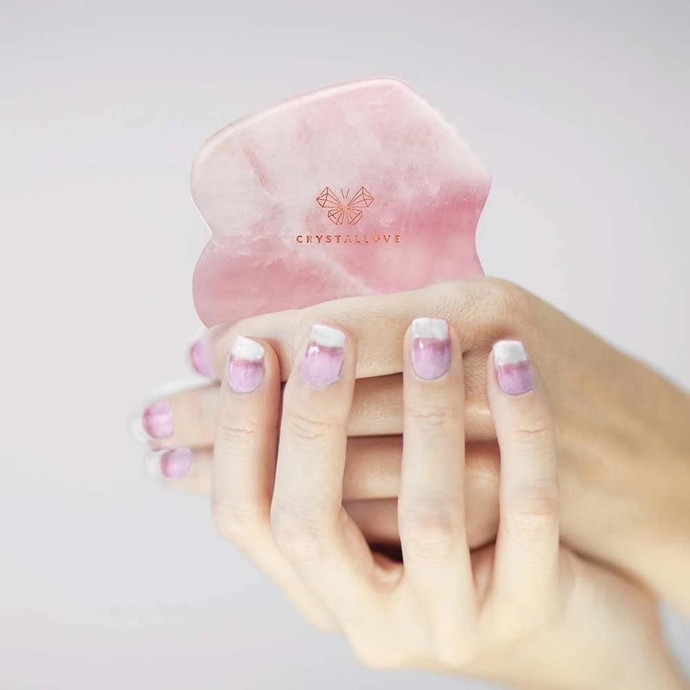 Rose Quartz Contour Gua Sha 4 Rose Quartz Contour Gua Sha - Afbeelding 4