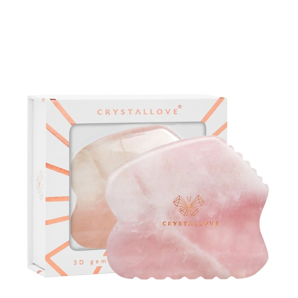 Rose Quartz Contour Gua Sha 1 Rose Quartz Contour Gua Sha